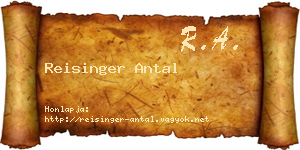 Reisinger Antal névjegykártya